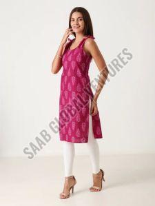 Maroon Dori Cotton Kurti