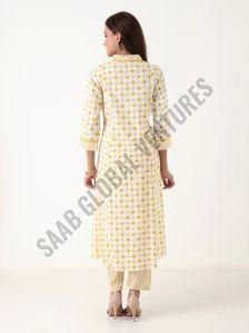 Lemon Grid Anarkali Suit