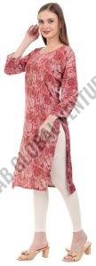 Maroon Floral Harmony Kurti