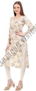 Golden Floral Elegance Kurti