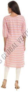 Orange Aura Pure Cotton Kurti