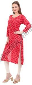 Saffron Bandhani Elegance Kurti