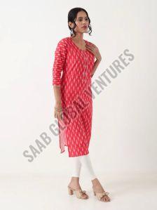 Scarlet Bloom Single Cotton Kurti