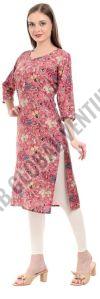 Wine Garden A Line Kurti