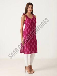 Maroon Dori Cotton Kurti