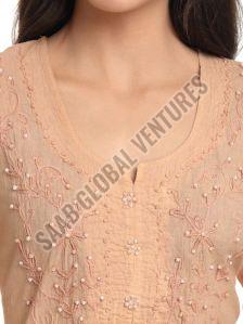 Beige Elegance Chikankari Kurti