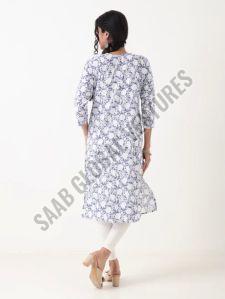 Indigo Bloom Single Printed Cotton Kurti