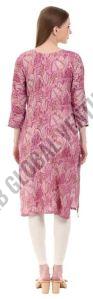 Mystic Plum Leaf Rayon Kurti