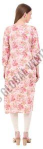 Pink Blossom Grace Printed Kurti