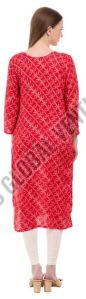 Saffron Bandhani Elegance Kurti