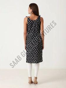 Black Dori Cotton Kurti