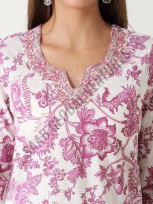 Pink Threadlight Pure Cotton Kurti Set