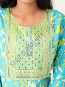 Blue Breeze Embroidered Suit