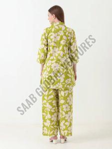 Hina Green Blossom Women Co-ord Set