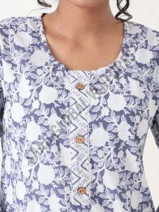 Indigo Bloom Single Printed Cotton Kurti