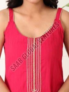 Crimson Luxe Silk Suit