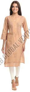 Beige Elegance Chikankari Kurti