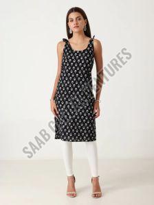 Black Dori Cotton Kurti