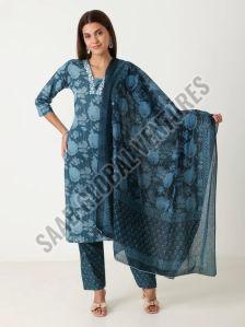 Blue Aura Cotton Suit