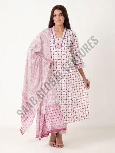 Burgundy Orbit Anarkali Suit