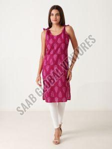 Sleeveless Cotton Kurti