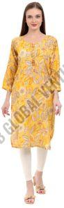 marigold elegance a-line kurti