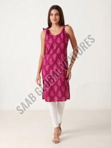 Maroon Dori Cotton Kurti