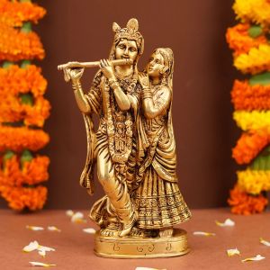 Brass Radha Krishna Statue