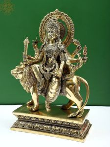 Brass Sherawali Mata Murti