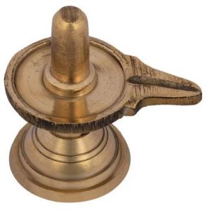 Carved Brass Shiva Lingam