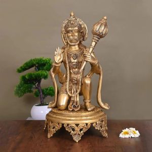 Decorative Brass Hanuman Murti
