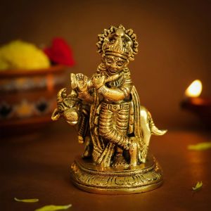 Decorative Brass Krishna Murti