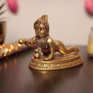 Decorative Brass Laddu Gopal Murti