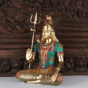 Temple Brass Mahadav Statue