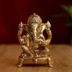 Traditional Brass Ganesh Ji Statue