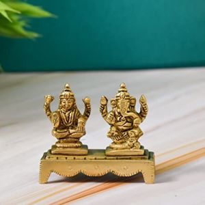 Vintage Brass Laxmi Ganesh Ji Murti