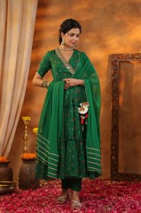 Ladies Designer Angrakha Kurta Set