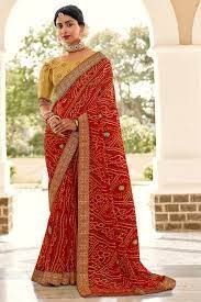 Ladies Designer Bandhani Saree