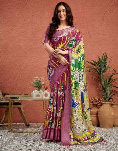 Ladies Designer Bhagalpuri Silk Saree