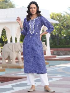 Ladies Straight Fit Kurti Set