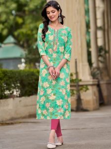 Ladies Straight Fit Kurti Set