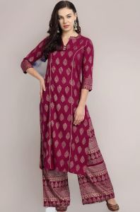 Ladies Straight Fit Kurti Set