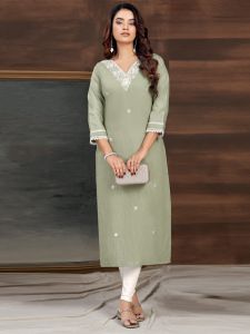 Ladies Straight Fit Kurti Set