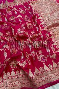 Ladies Kataan Silk Jangla Weaved Saree