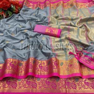 Ladies Katan Silk Designer Saree