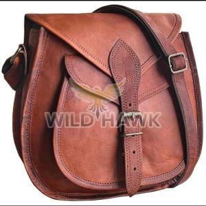 Handcrafted Vintage Saddlebag Style Leather Messenger Bag