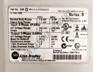 Allen Bradley 20BD3P4A0AYNANC0 Ser B Powerflex 700 1.5kW / 2HP AC Drive VFD