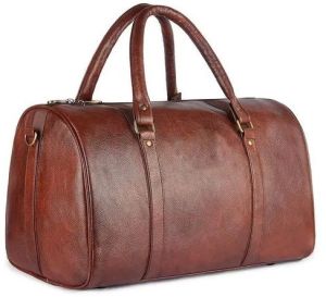 Brown Leather Duffle Bag