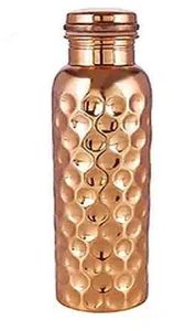 Diamond Hammered Pure Copper Bottle