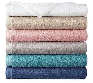 Plain Multicolor Cotton Bath Towel